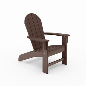 Brown Adirondack Chair - Premium HDPE Poly Lumber for Pool, Patio, and Garden Elegance B195P198781