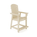 Adirondack Style Counter Chair - Stylish HDPE Poly Lumber for Dining, Patio, and Garden Comfort B195P198790