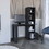 Black Writing computer desk with storage cabinet and Bookcase with 4 shevels, for small and big spaces. B200120596