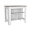 Kitchen Island, Kitchen Table 35" H, Three Open Storage Shelves, Four Legs, White / Light Gray B200132888