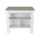 Kitchen Island, Kitchen Table 35" H, Three Open Storage Shelves, Four Legs, White / Light Gray B200132888