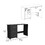 Azalea 3 Drawers Writing Desk, Black B200132907