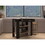 Kitchen Island 37" H, Two Open Storage Shelves, One Drawer, Four Legs,Towel Hanger, Black / Light Oak B200132959