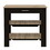 Kitchen Island 37" H, Two Open Storage Shelves, One Drawer, Four Legs,Towel Hanger, Black / Light Oak B200132959