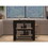 Kitchen Island 37" H, Two Open Storage Shelves, One Drawer, Four Legs,Towel Hanger, Black / Light Oak B200132959