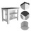 Kitchen Island, kitchen table 35" H, Four Legs, Three Open Storage Shelves, White / Onix B200132969