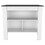 Kitchen Island, kitchen table 35" H, Four Legs, Three Open Storage Shelves, White / Onix B200132969