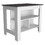 Kitchen Island, kitchen table 35" H, Four Legs, Three Open Storage Shelves, White / Onix B200132969