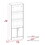 Dozza Bookcase, Three Shelves, Double Door Cabinet, Metal Hardware, Light Gray B200132974