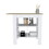 Kitchen Island, kitchen table 35" H, 3 Open Shelves, White/Macadamia B200133001