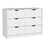 Dresser 30"H, 4 Drawer Dresser with 2 Lower Cabinets, Drawer Chest, White B200133022