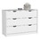 Dresser 30"H, 4 Drawer Dresser with 2 Lower Cabinets, Drawer Chest, White B200133022