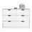 Dresser 30"H, 4 Drawer Dresser with 2 Lower Cabinets, Drawer Chest, White B200133022