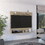 Beijing Floating Entertainment Center, One Superior Shelf, Two Shelves, Space for The TV&#180;s up 55" -Light Pine B20091831