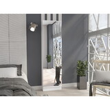 Leto XL Shoe Rack, Mirror, Five Interior Shelves, Single Door Cabinet -White B20091929