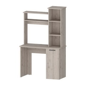 Rumford Computer Desk with Hutch and 3-Tier Storage Shelves B200P148803