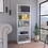 Vinton 4-Tier Bookcase with Modern Storage for Books and Decor, White B200P167418