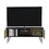 Huna Hairpin Legs TV Stand, Dual-Tone with 2 Doors and Open Shelves B200P173203