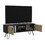 Huna Hairpin Legs TV Stand, Dual-Tone with 2 Doors and Open Shelves B200P173203