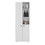 Riner Multistotage 67" H with 5-tier storage shelves and 2 doors, White B200P199734