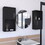 Wall Mounted Bathroom Medicine Cabinet Eak 24" H, Two Doors, Two Shelves,Black B200P199746