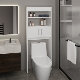 Madrid over The Toilet Cabinet, Double Door, Two Shelves White B200P286971