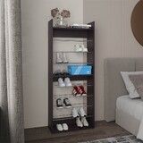 Ronald 10-Tier Shoe Rack with Slim Vertical Design, Freestanding Footwear Storage, Black B200P335359