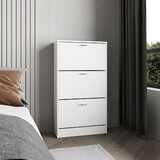 Inola High Pull Down Shoe Rack, Shoe Storage, Entryway, Bedroom, White B200P361994