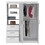 Kenya 3 Drawers Armoire, Double Door, 3-Tier Shelf -White B200S00166