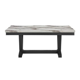 Panda Marble Black and White Dining Table