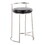 Round Fuji 26" Contemporary Fixed-Height Counter Stool in Stainless Steel and Black Faux Leather by LumiSource - Set of 2 B202P222107