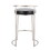 Round Fuji 26" Contemporary Fixed-Height Counter Stool in Stainless Steel and Black Faux Leather by LumiSource - Set of 2 B202P222107