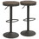 Dakota Industrial Adjustable Barstool in Brown and Grey by LumiSource - Set of 2 B202P222405