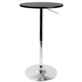 Adjustable Contemporary Bar Table in Black by LumiSource B202P223290