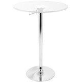 Clear Adjustable Contemporary Bar Table by LumiSource B202P223292