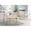 Adjustable Contemporary Bar Table in White by LumiSource B202P223293