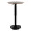 Elia Contemporary Adjustable Bar Table in Black Metal and Walnut Wood Top by LumiSource B202P223300