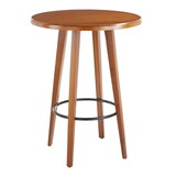 Ahoy Mid-Century Modern Counter Table in Walnut Wood-Pressed Grain Bamboo by LumiSource B202P223302