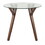 Folia Mid-Century Modern Round Dinette Table in Walnut Wood and Clear Glass by LumiSource B202P223342