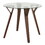 Folia Mid-Century Modern Round Dinette Table in Walnut Wood and Clear Glass by LumiSource B202P223342