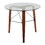 Trilogy Contemporary Round Dinette Table in Walnut Wood and Clear Glass by LumiSource B202P223353