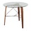 Trilogy Contemporary Round Dinette Table in Walnut Wood and Clear Glass by LumiSource B202P223353