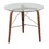 Trilogy Contemporary Round Dinette Table in Walnut Wood and Clear Glass by LumiSource B202P223353