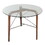 Trilogy Contemporary Round Dinette Table in Walnut Wood and Clear Glass by LumiSource B202P223353