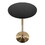 Pebble Contemporary/Glam Adjustable Dining or Bar Table in Gold Metal and Black Wood by LumiSource B202P223362