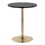 Pebble Contemporary/Glam Adjustable Dining or Bar Table in Gold Metal and Black Wood by LumiSource B202P223362