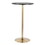 Pebble Contemporary/Glam Adjustable Dining or Bar Table in Gold Metal and Black Wood by LumiSource B202P223362