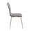 Mason Contemporary Upholstered Chair in Brushed Stainless Steel and Grey Faux Leather by LumiSource - Set of 2 B202P223612