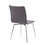 Mason Contemporary Upholstered Chair in Brushed Stainless Steel and Grey Faux Leather by LumiSource - Set of 2 B202P223612