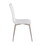 Mason Contemporary Upholstered Chair in Brushed Stainless Steel and White Faux Leather by LumiSource - Set of 2 B202P223613